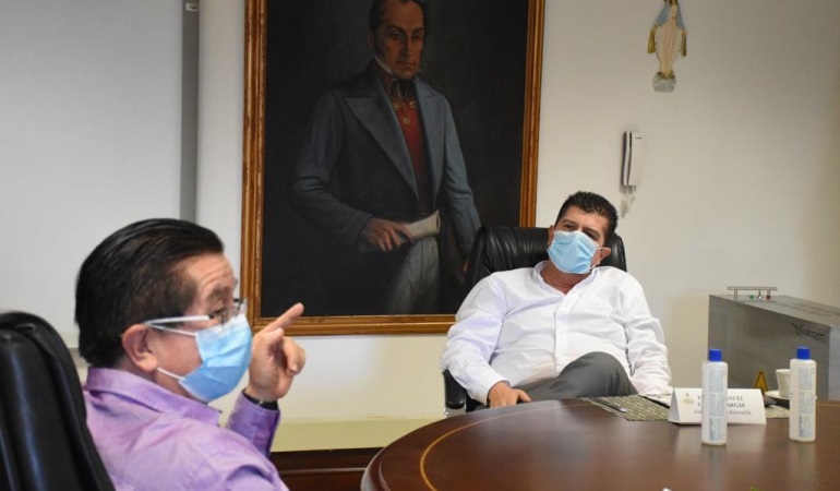 Gobernador Victor Manuel Tamayo resaltó la articulación con el Ministro de Salud para avanzar en los proyectos del departamento